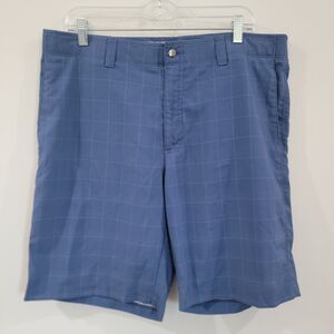 Callaway Mens Golf‎ Shorts Size 38 Blue Windowpane Plaid Dad